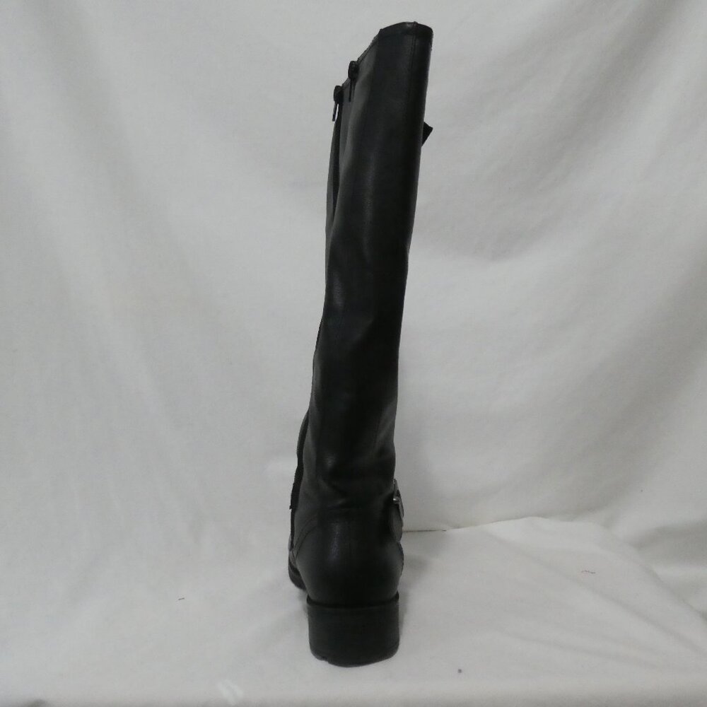 TAXI | size 10 | Classic Black Knee-High Boots | Zipper and Buckle | Lined - Picture 7 of 12